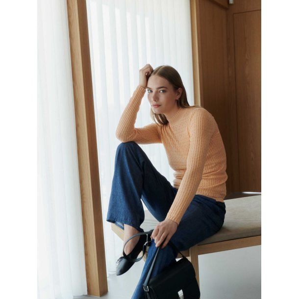 Bukser - Vidde bukser i denim-look