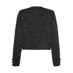 RWVibe LS Short Sequin Knit Jacket