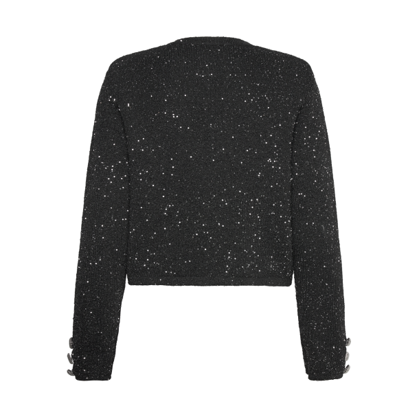 RWVibe LS Short Sequin Knit Jacket