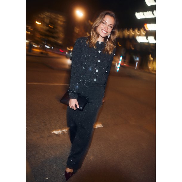 RWVibe LS Short Sequin Knit Jacket