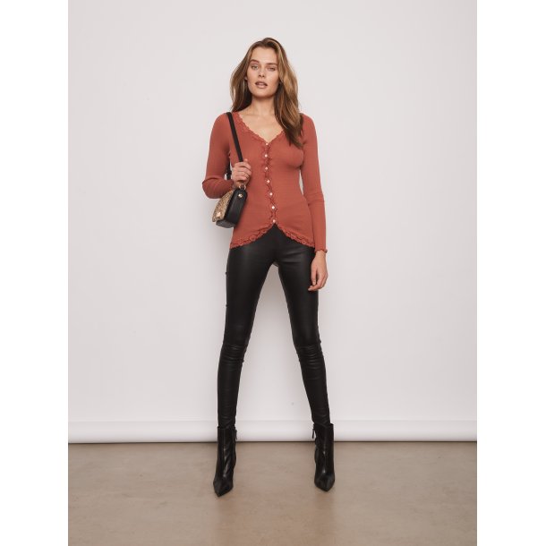 Silk cardigan regular Is w/rev vintage lace