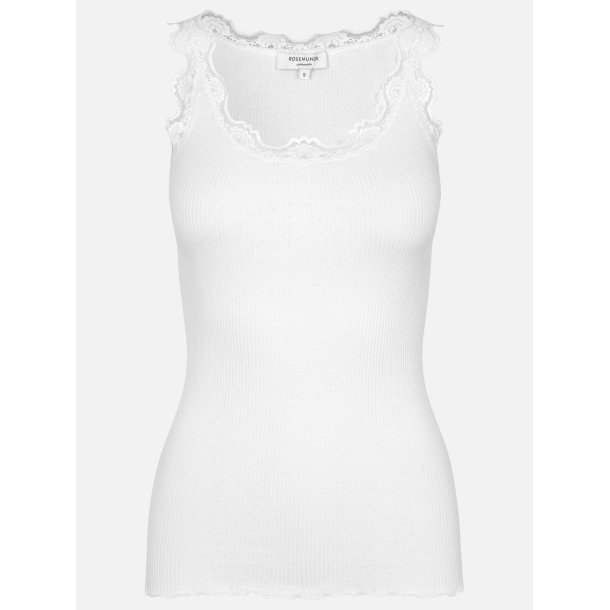 Silk top regular w/vintage lace