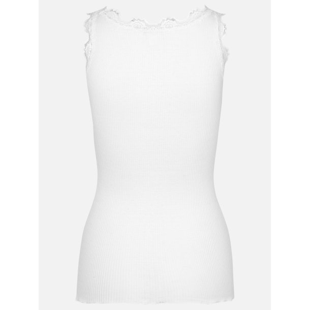 Silk top regular w/vintage lace