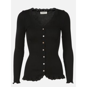 Silk cardigan regular Is w/rev vintage lace