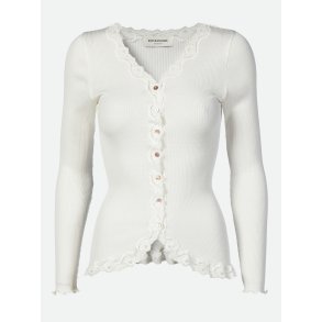 Silk cardigan regular Is w/rev vintage lace