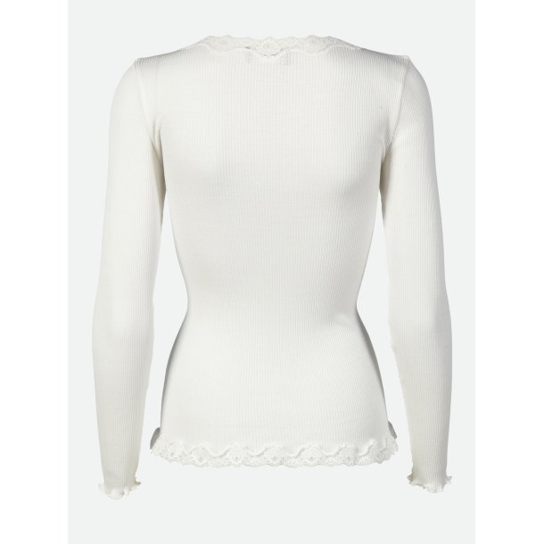 Silk cardigan regular Is w/rev vintage lace