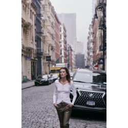 Silk cardigan regular Is w/rev vintage lace