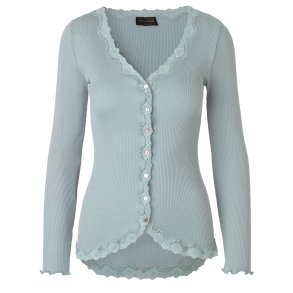 Silk cardigan regular Is w/rev vintage lace