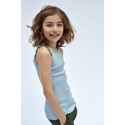 Silk top regular w/wide lace