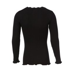 Silk t-shirt regular ls w/lace