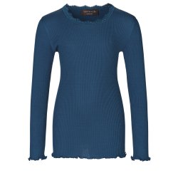 Silk t-shirt regular ls w/lace