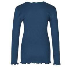 Silk t-shirt regular ls w/lace