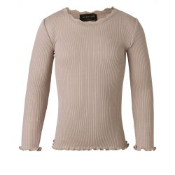 Silk t-shirt regular ls w/lace