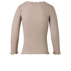 Silk t-shirt regular ls w/lace