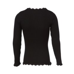 Silk cardigan ls w/lace