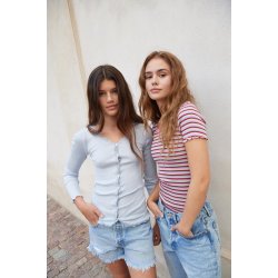 Silk cardigan ls w/lace