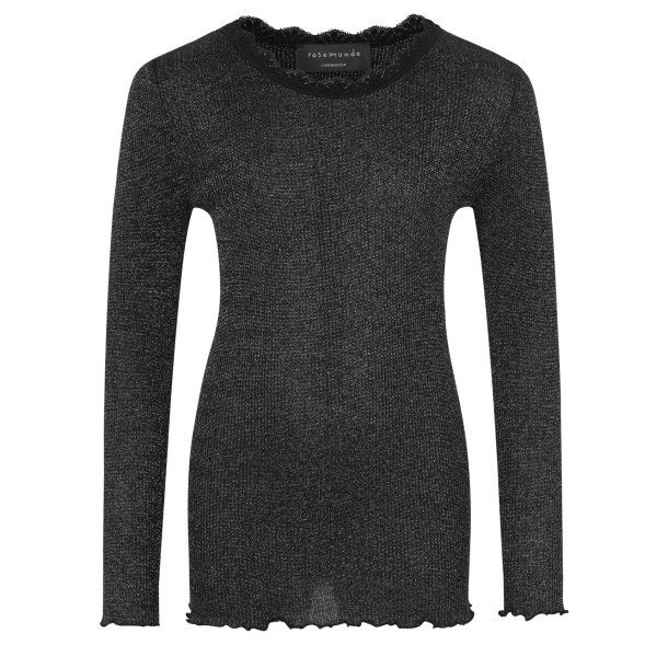 Silk t-shirt ls w/lurex