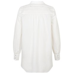 Hvid bluse med blonde-detaljer