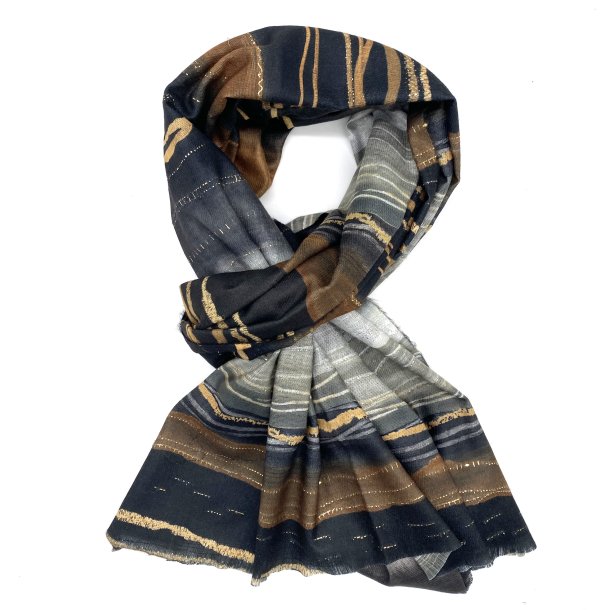  T�rkl�de strikket med Guld