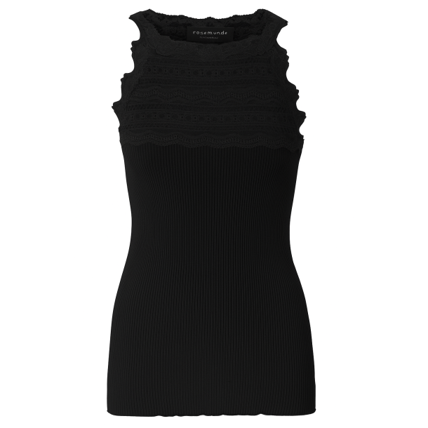 Silk top regular w/wide lace