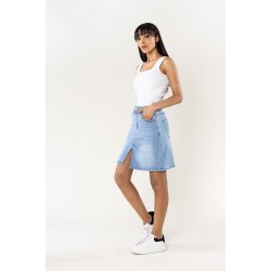 Denim slit skirt