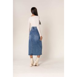 Denim Midi Nederdel 