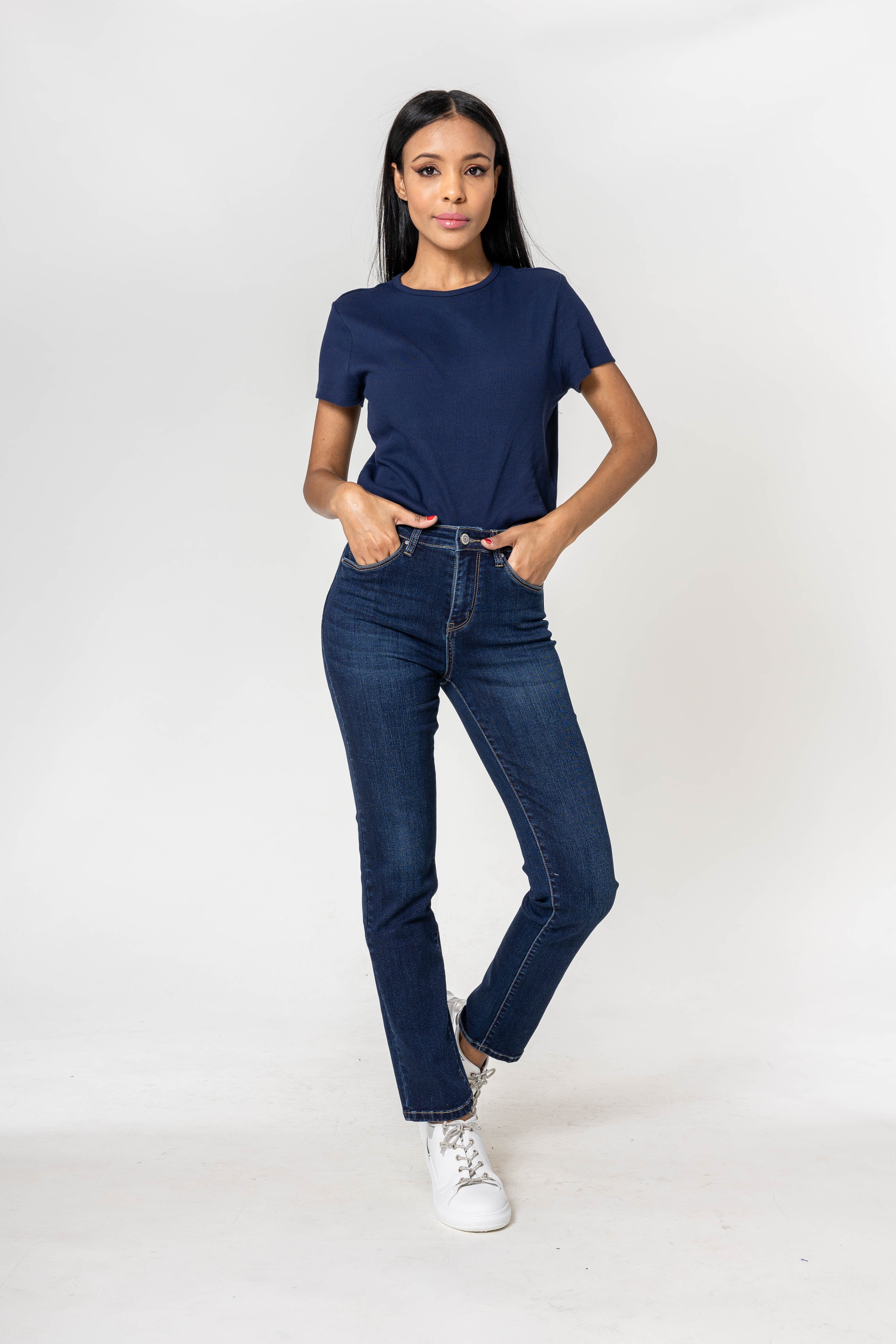 Jeans - hjtaljede stretch.
