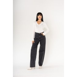 Ballon Jeans i Sort Denim