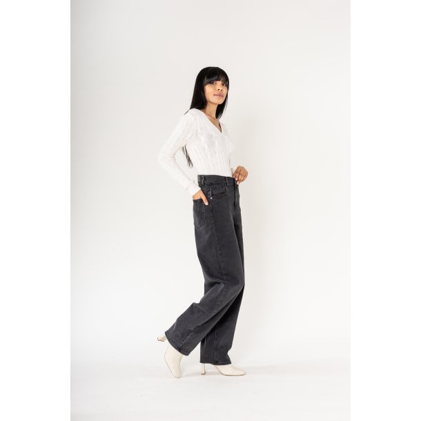 Ballon Jeans i Sort Denim